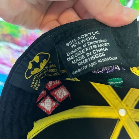 Batman DC Comics Friends and Foes Snapback Hat Wool Blend OSFM Embroidered - Picture 7 of 7